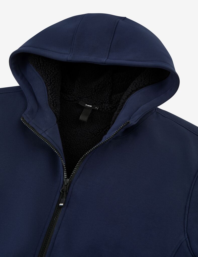 FHB Sweatjacke mit warmem Teddyfutter Hajo Marine 820140