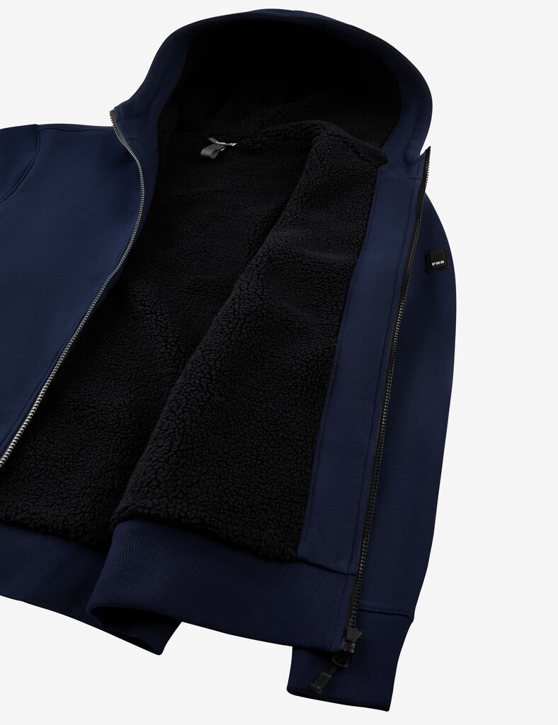 FHB Sweatjacke mit warmem Teddyfutter Hajo Marine 820140