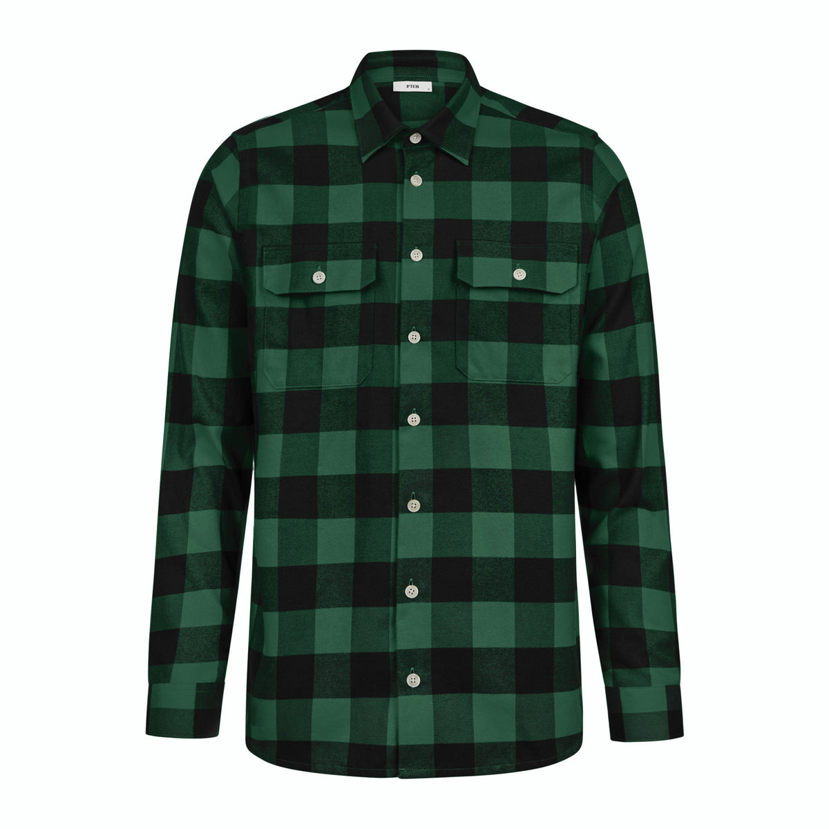FHB Arbeitshemd Flannelhemd Horst Grün/Schwarz 90522