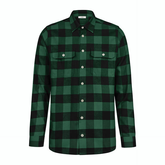 FHB Arbeitshemd Flannelhemd Horst Grün/Schwarz 90522