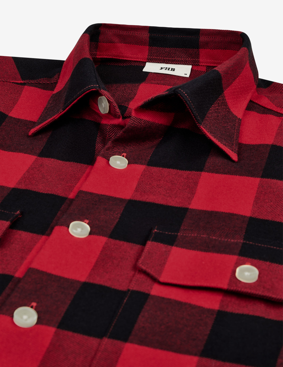 FHB Arbeitshemd Flannelhemd Horst Rot/Schwarz 90522
