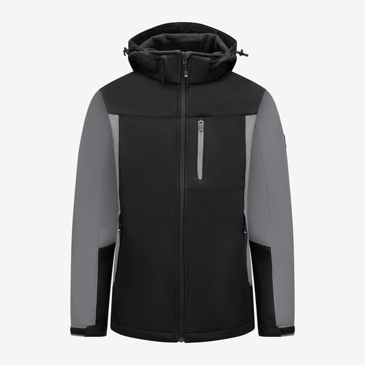 FHB Softshelljacke Jannik Allwetterjacke Grau/Schwarz 79105