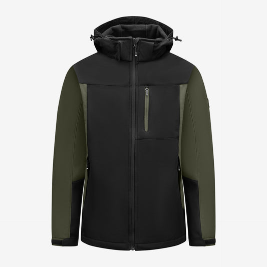 FHB Softshelljacke Jannik Allwetterjacke Oliv/Schwarz 79105