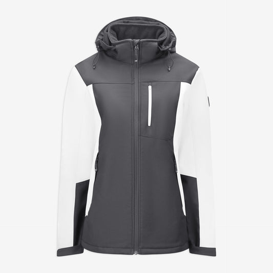 FHB Julia Damen Softshelljacke Weiß/Anthrazit 79120