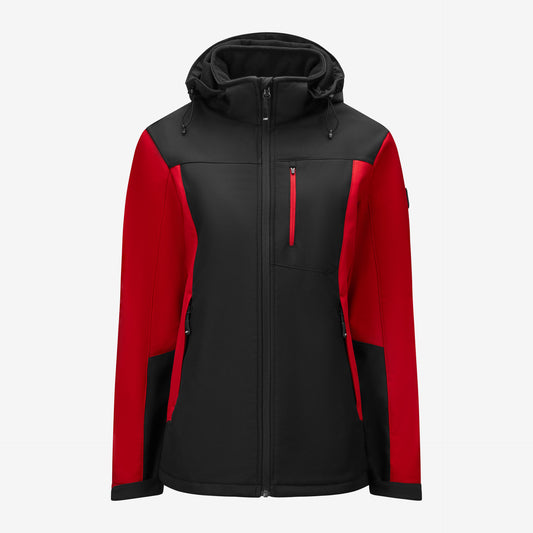 FHB Julia Damen Softshelljacke Rot/Schwarz 79120