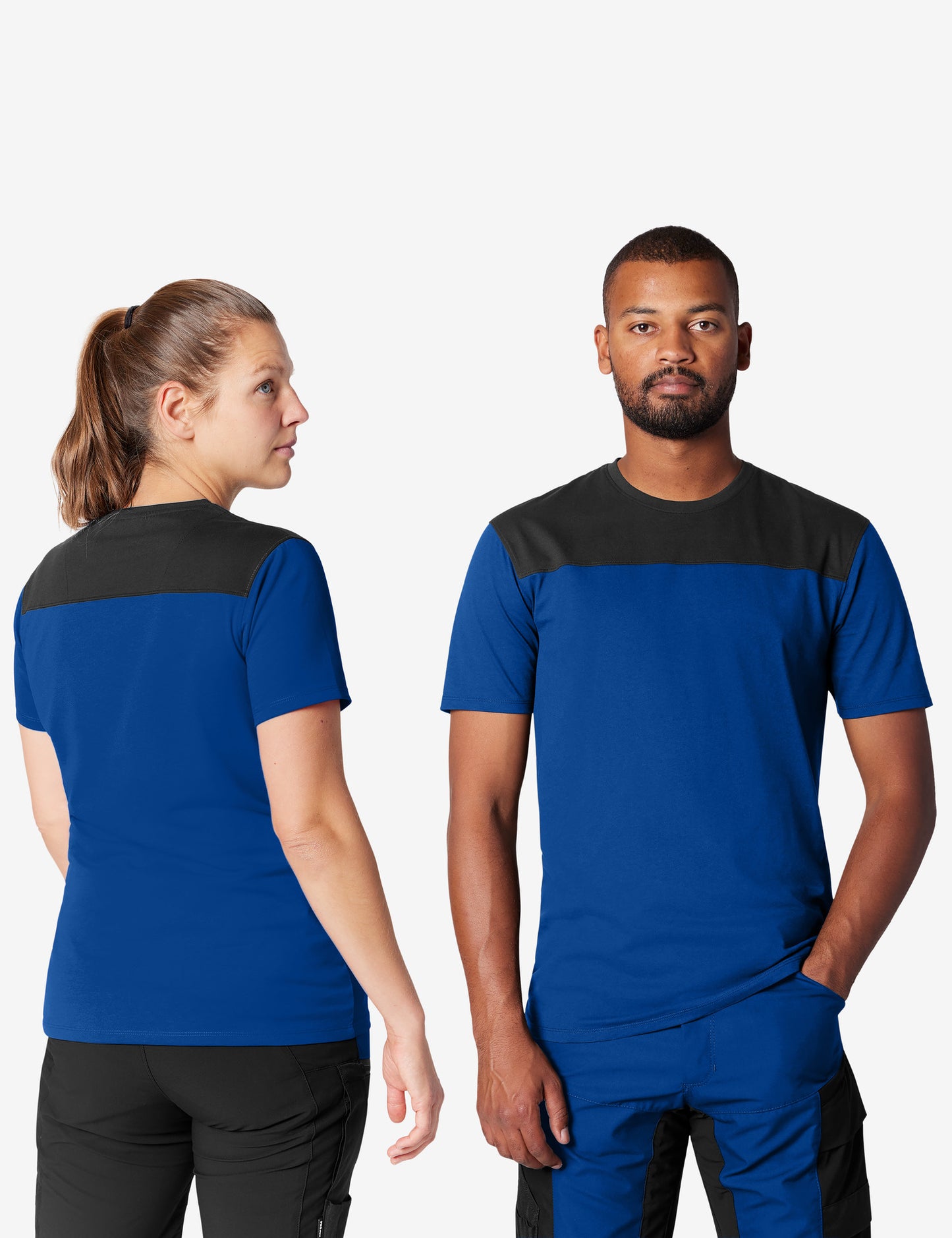 FHB Knut T-Shirt Royalblau/Schwarz 822200