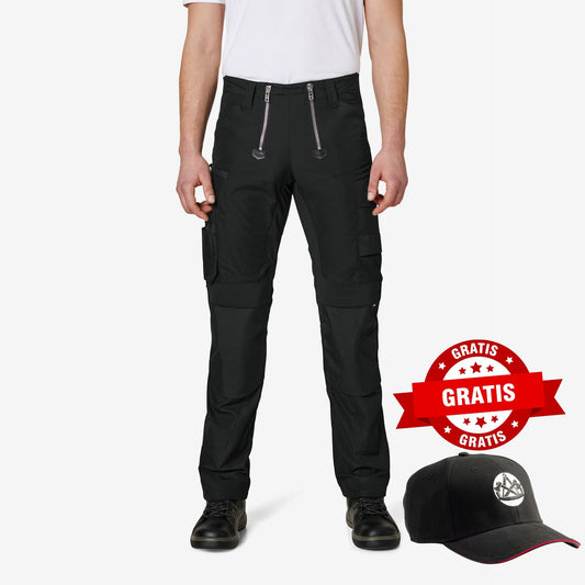 FHB Olli Zunfthose leicht und elastisch Schwarz 12373 + gratis FHB Zimmermann Cap Tim