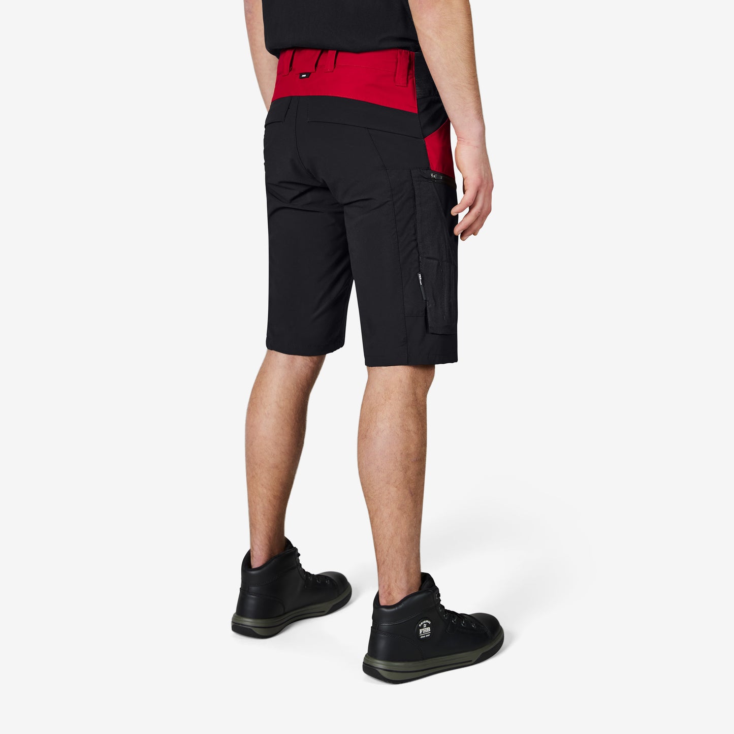 FHB Kim Stretch Bermuda Arbeitshorts Rot/Schwarz 125200