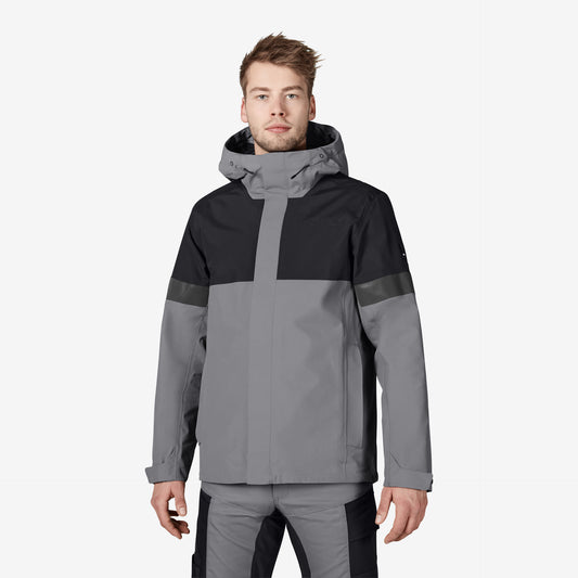 FHB Luca Regenjacke Hardshelljacke Grau/Schwarz 78136
