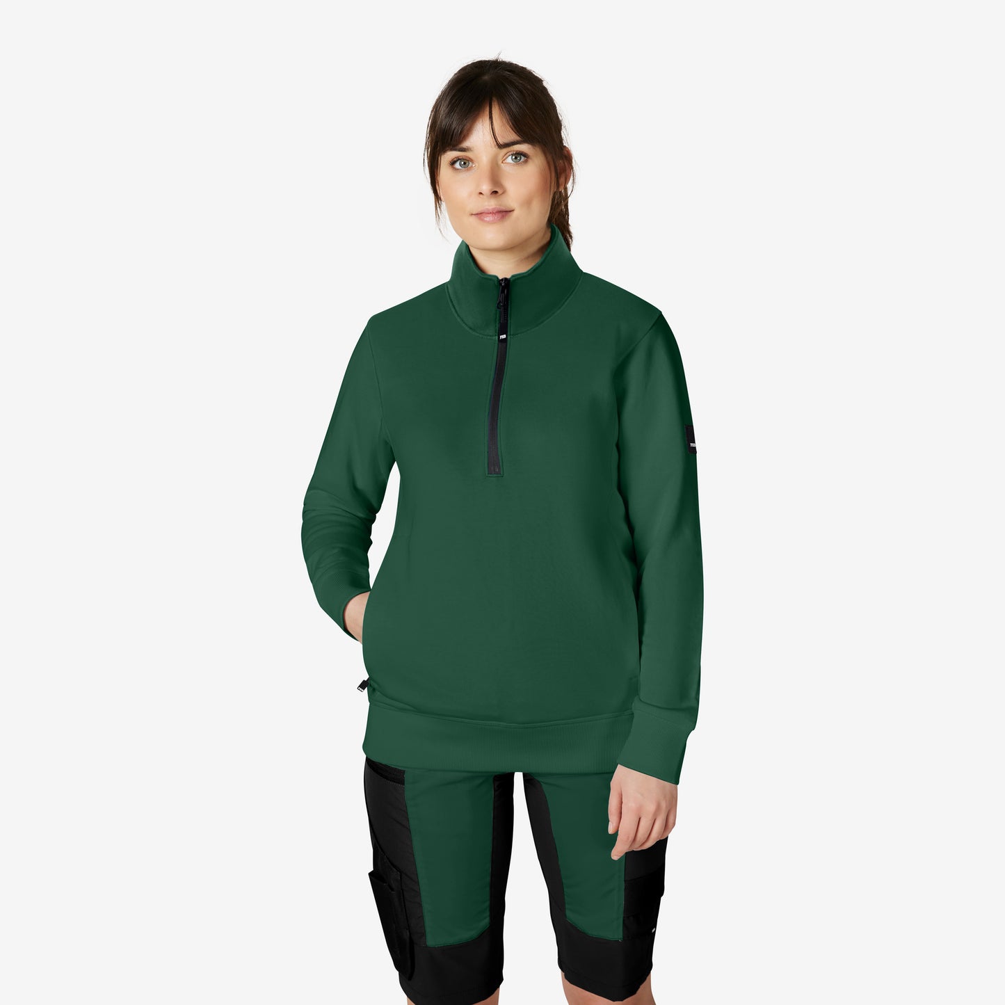 FHB Zip-Sweatshirt Troyer Kalle unisex Grün 821150