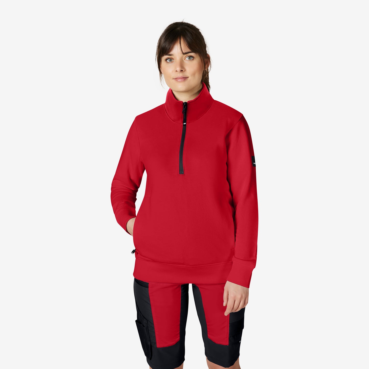 FHB Zip-Sweatshirt Troyer Kalle unisex Rot 821150