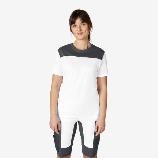 FHB Kira T-Shirt Frauen Weiß/Anthrazit 822210