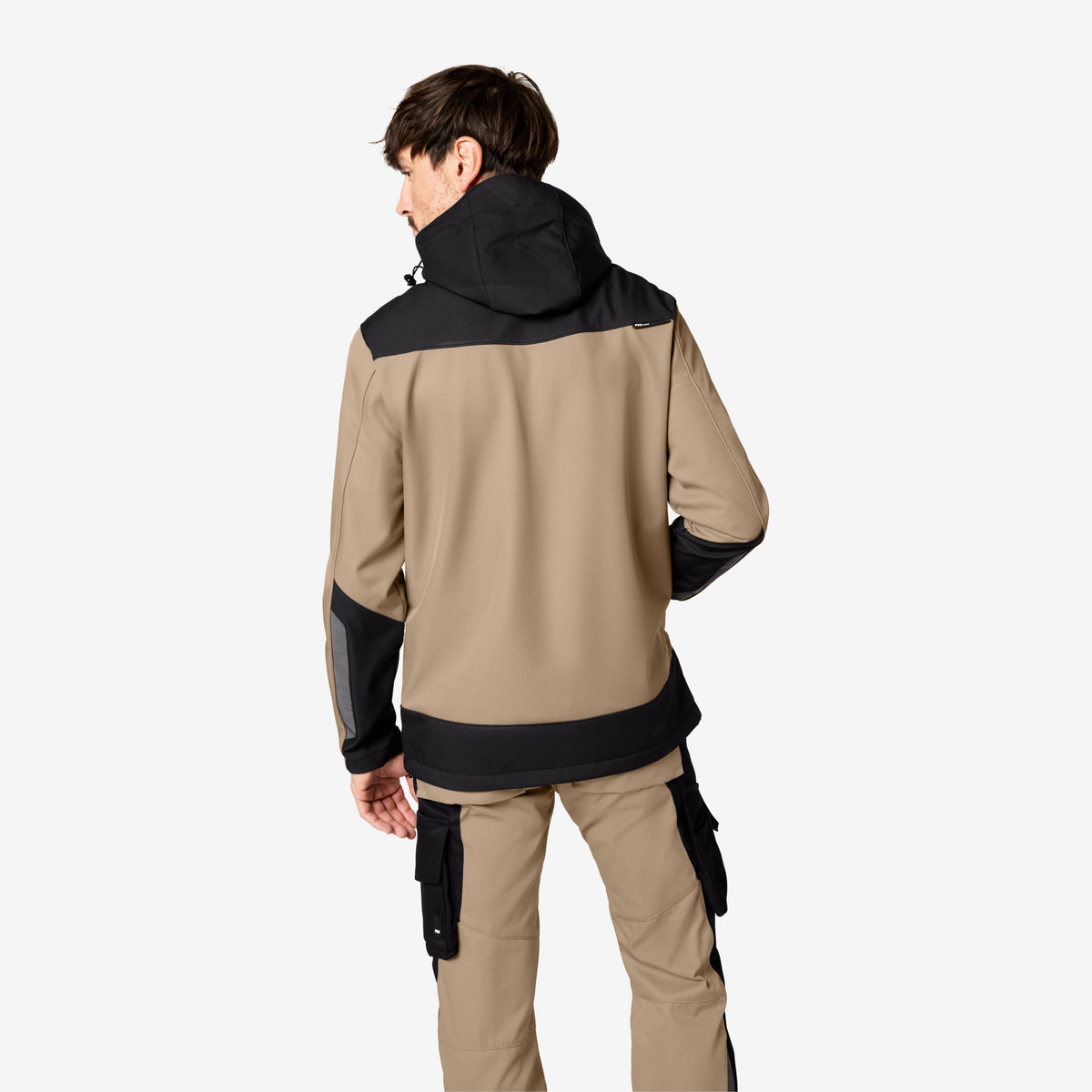 FHB Softshelljacke Jannik Allwetterjacke Beige/Schwarz 79105