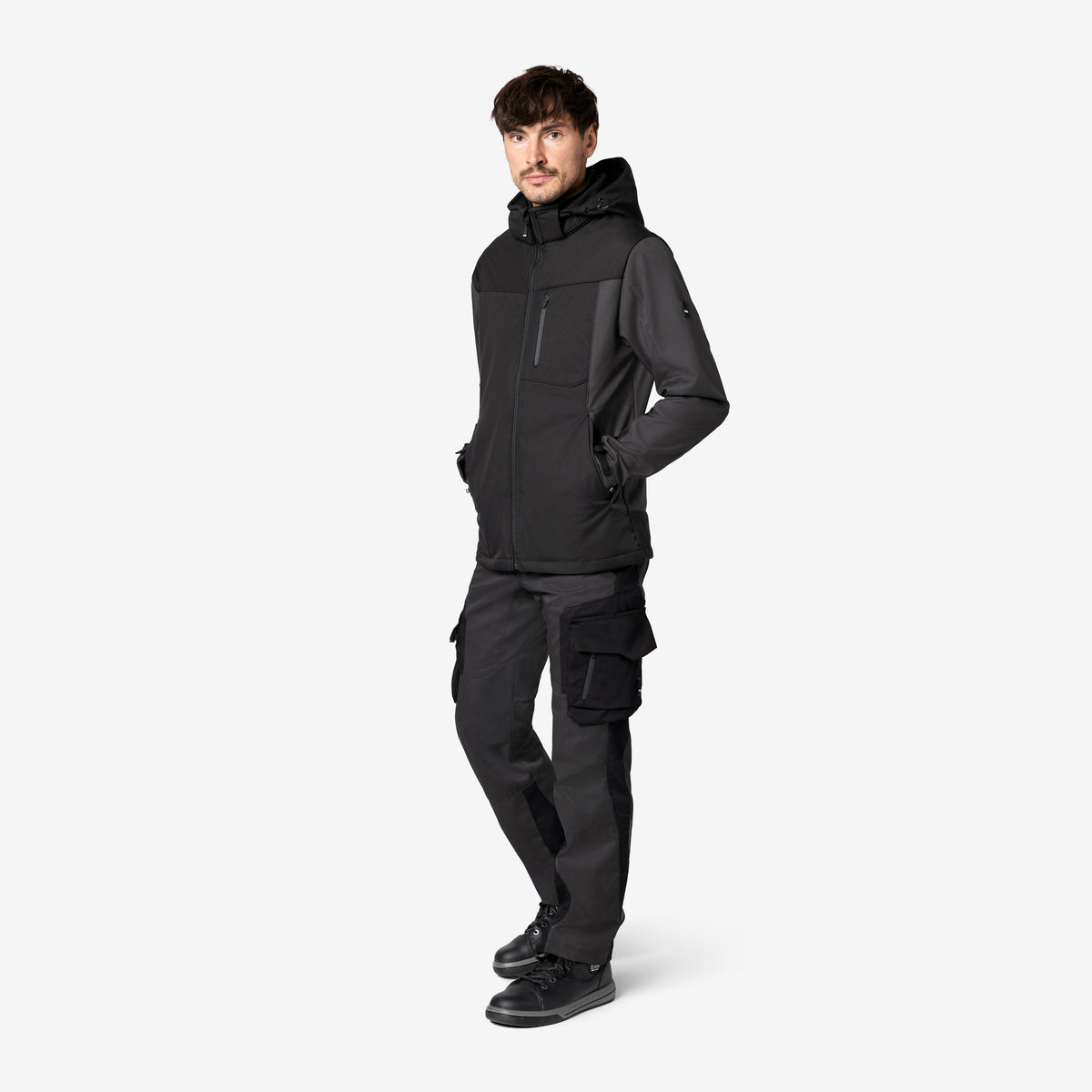 FHB Softshelljacke Jannik Allwetterjacke Anthrazit/Schwarz 79105