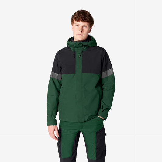 FHB Luca Regenjacke Hardshelljacke Grün/Schwarz 78136