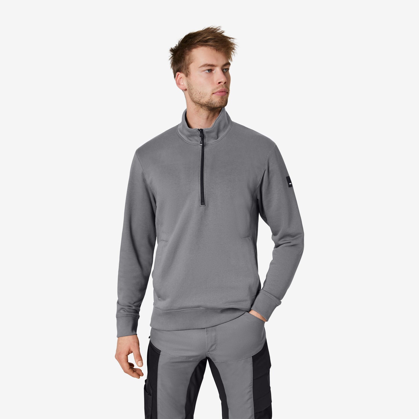 FHB Zip-Sweatshirt Troyer Kalle unisex Grau 821150