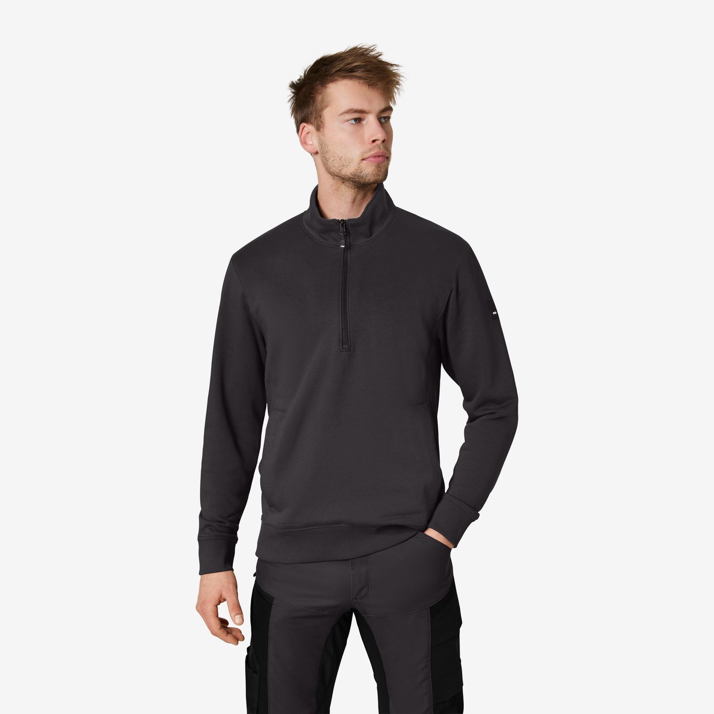 FHB Zip-Sweatshirt Troyer Kalle unisex Anthrazit 821150