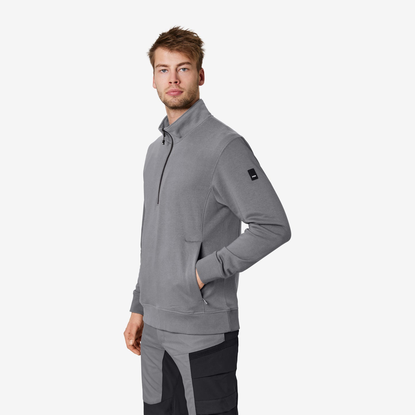 FHB Zip-Sweatshirt Troyer Kalle unisex Grau 821150