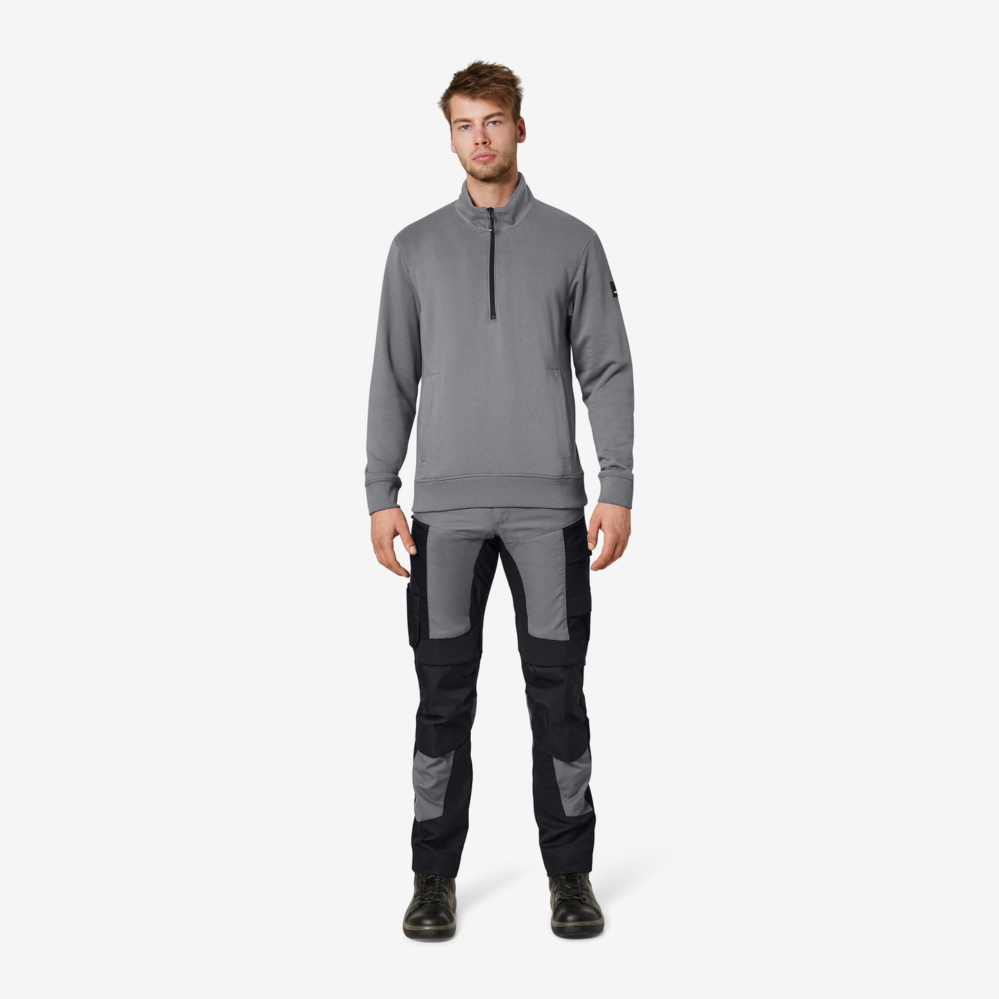 FHB Zip-Sweatshirt Troyer Kalle unisex Grau 821150