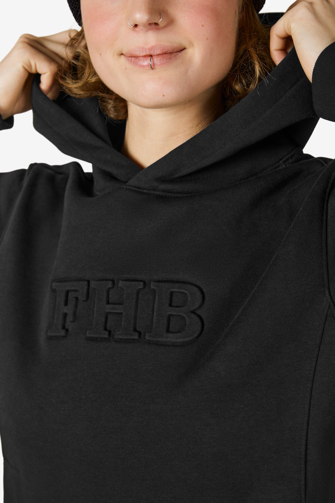 FHB Bello Hoodie Kapuzenpullover mit FHB Logo Schwarz 820500