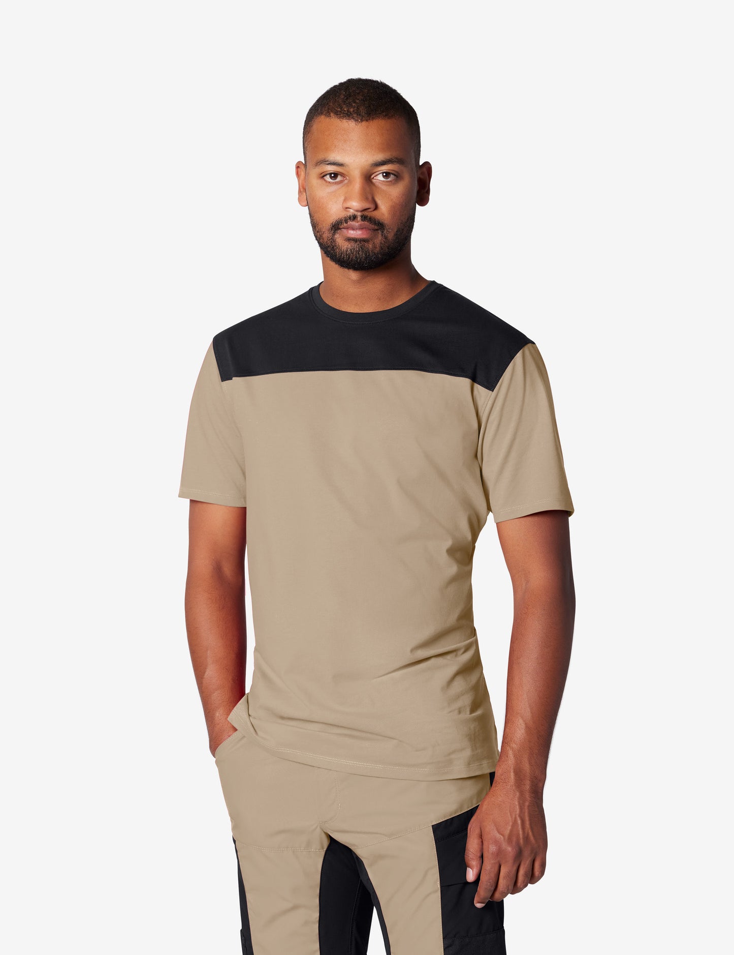 FHB Knut T-Shirt Beige/Schwarz 822200