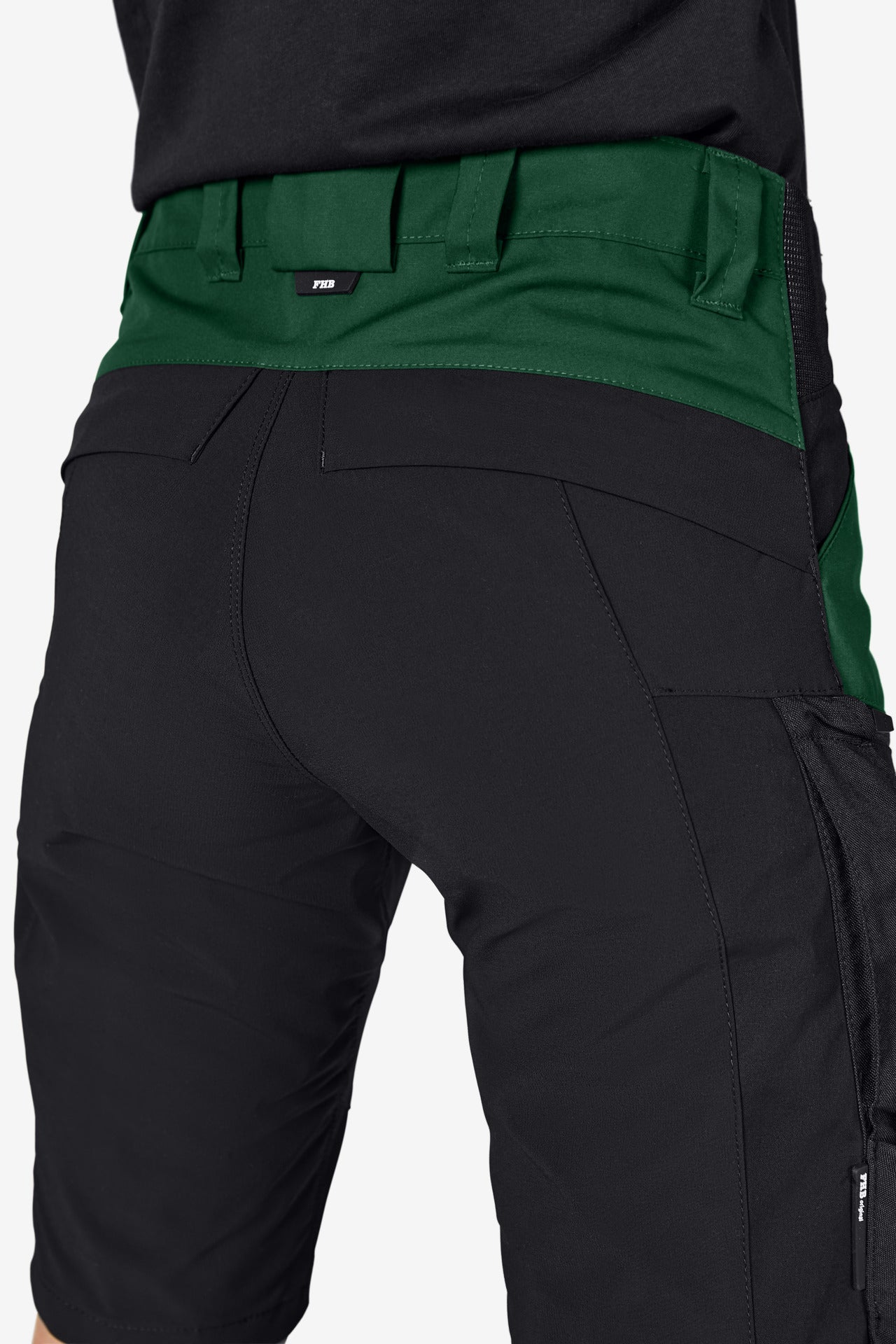 FHB Kim Stretch Bermuda Arbeitshorts Grün/Schwarz 125200