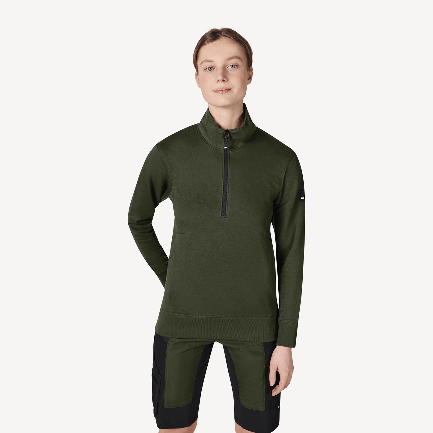 FHB Zip-Sweatshirt Troyer Kalle unisex Oliv 821150