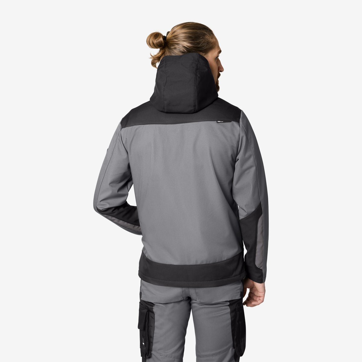 FHB Softshelljacke Jannik Allwetterjacke Grau/Schwarz 79105