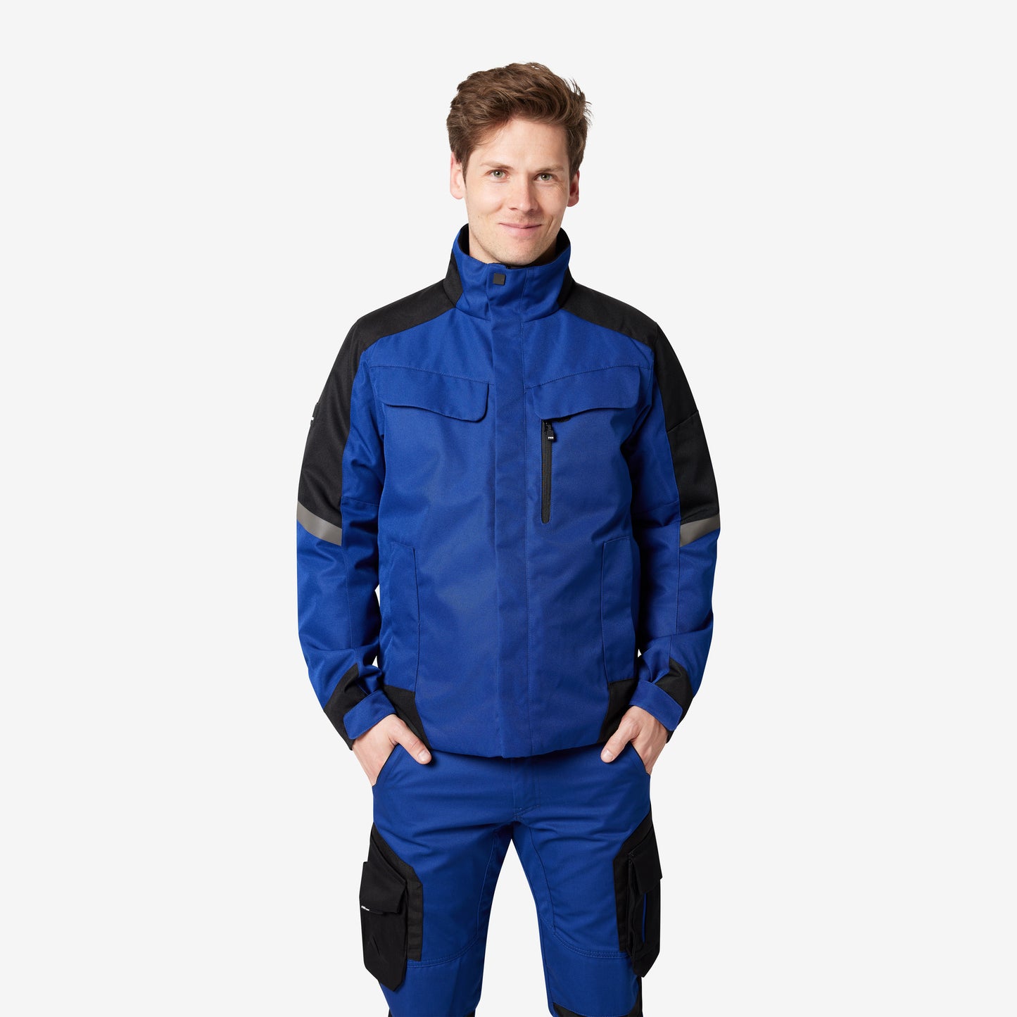 FHB Lars Arbeitsjacke Winter Royalblau/Schwarz 19035