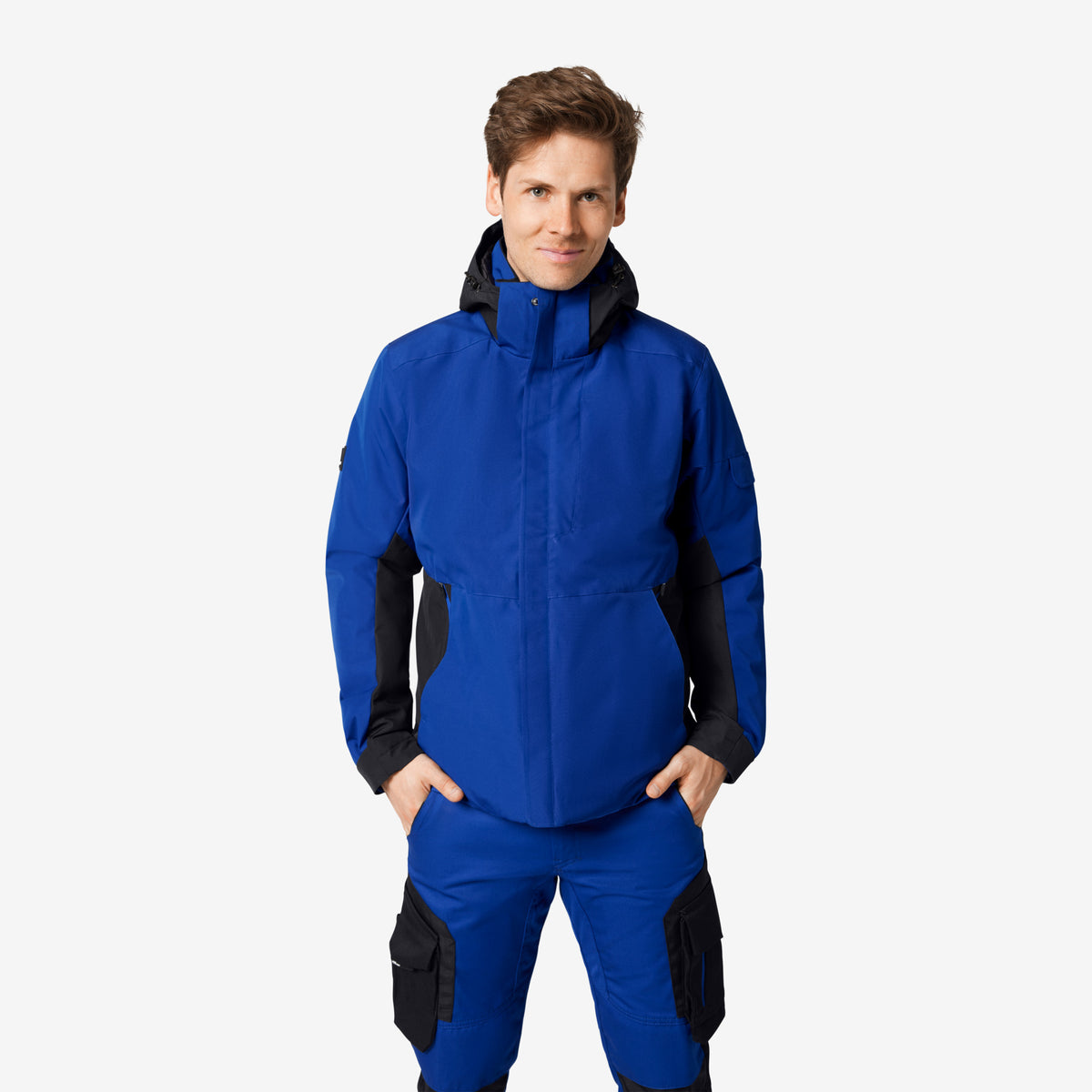 FHB Winterjacke Georg Primaloft Royalblau/Schwarz 80101