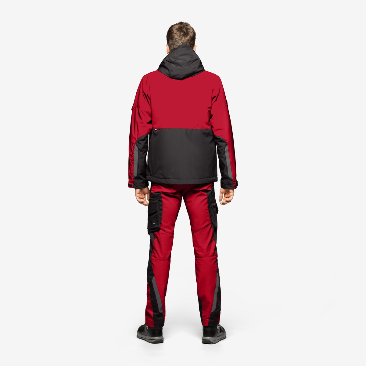 FHB Winterjacke Georg Primaloft Rot/Schwarz 80101