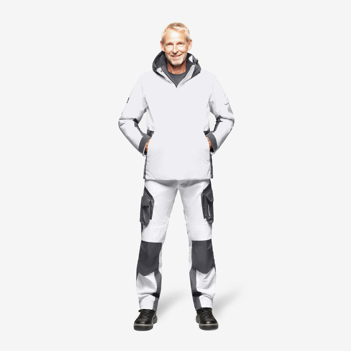 FHB Winterjacke Georg Primaloft Weiß/Anthrazit 80101