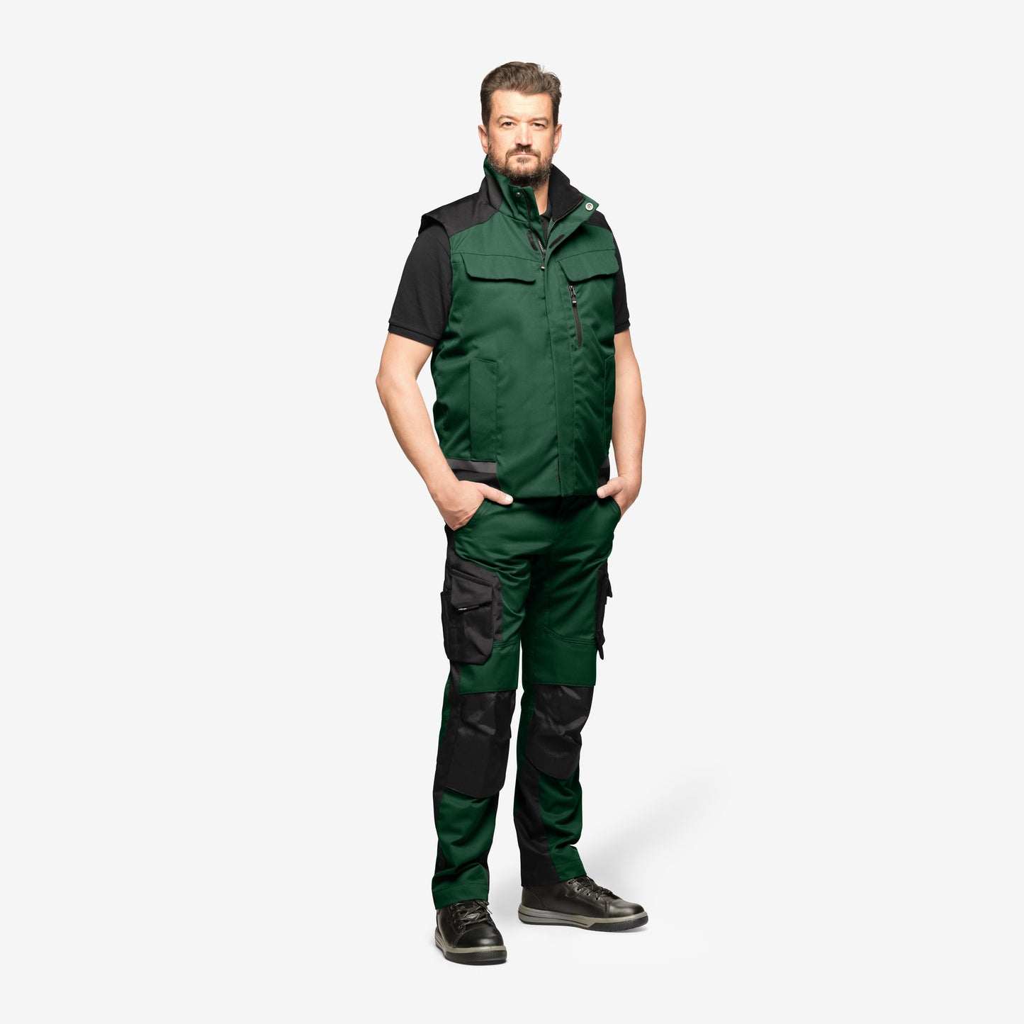 FHB Florian Arbeitshose Bundhose Grün/Schwarz 125100