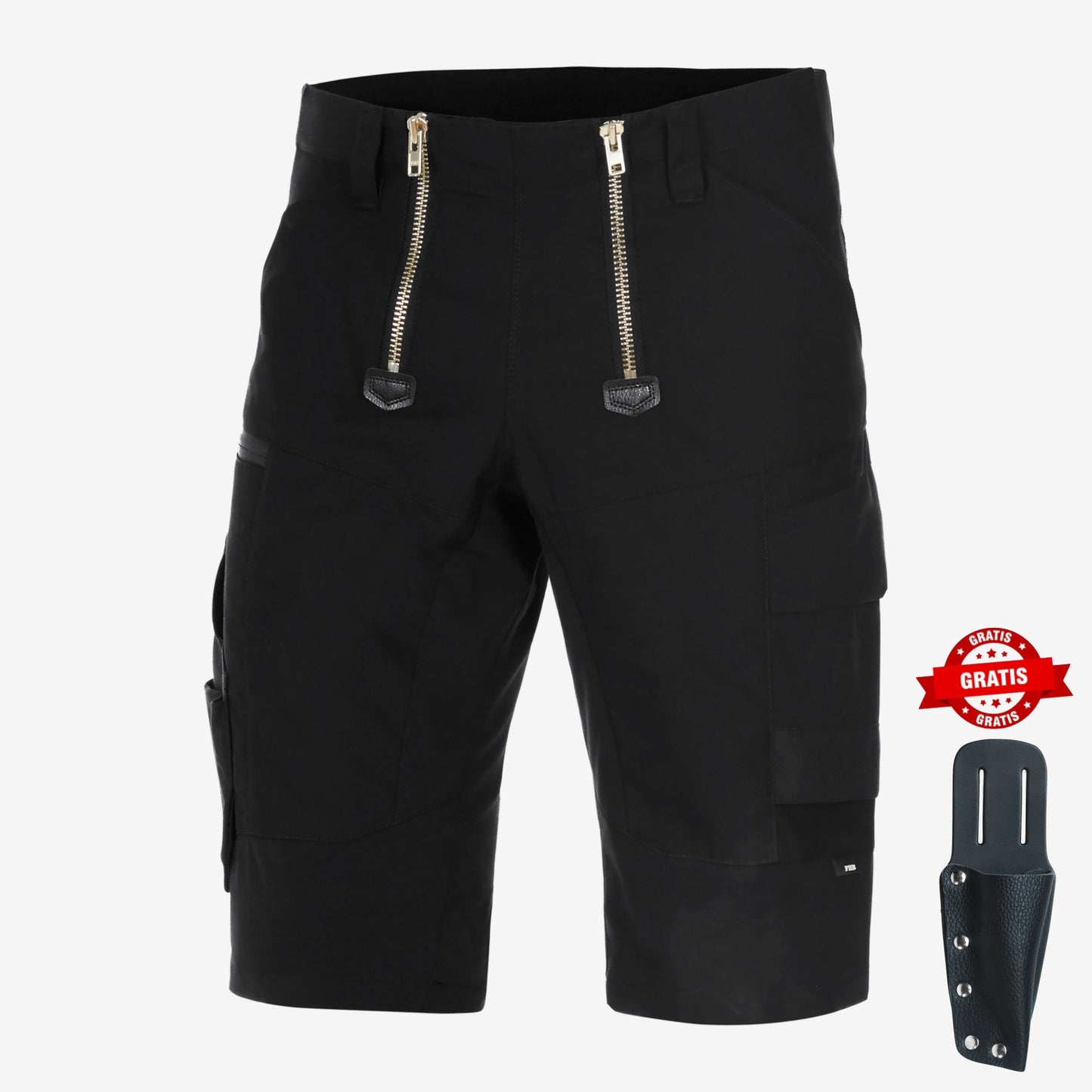 FHB Zunft-Bermuda Zunft Shorts Rene leicht und elastisch 12374 + gratis FHB Malte Messertasche