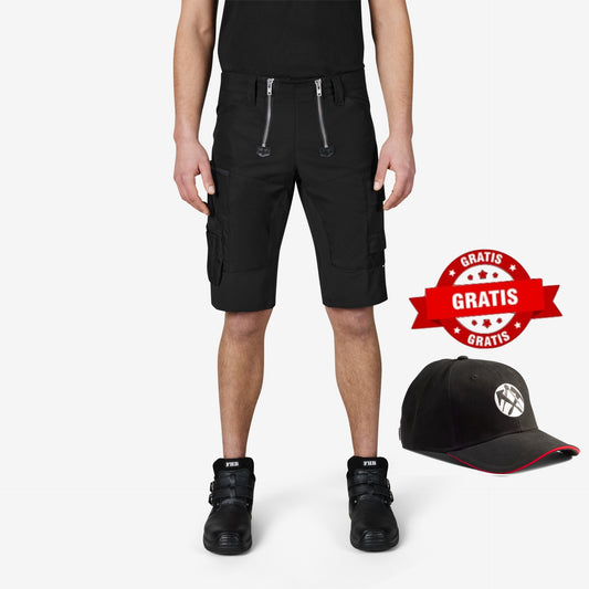 FHB Zunft-Bermuda Zunft Shorts Rene leicht und elastisch 12374 + gratis FHB Luis Dachdecker Cap