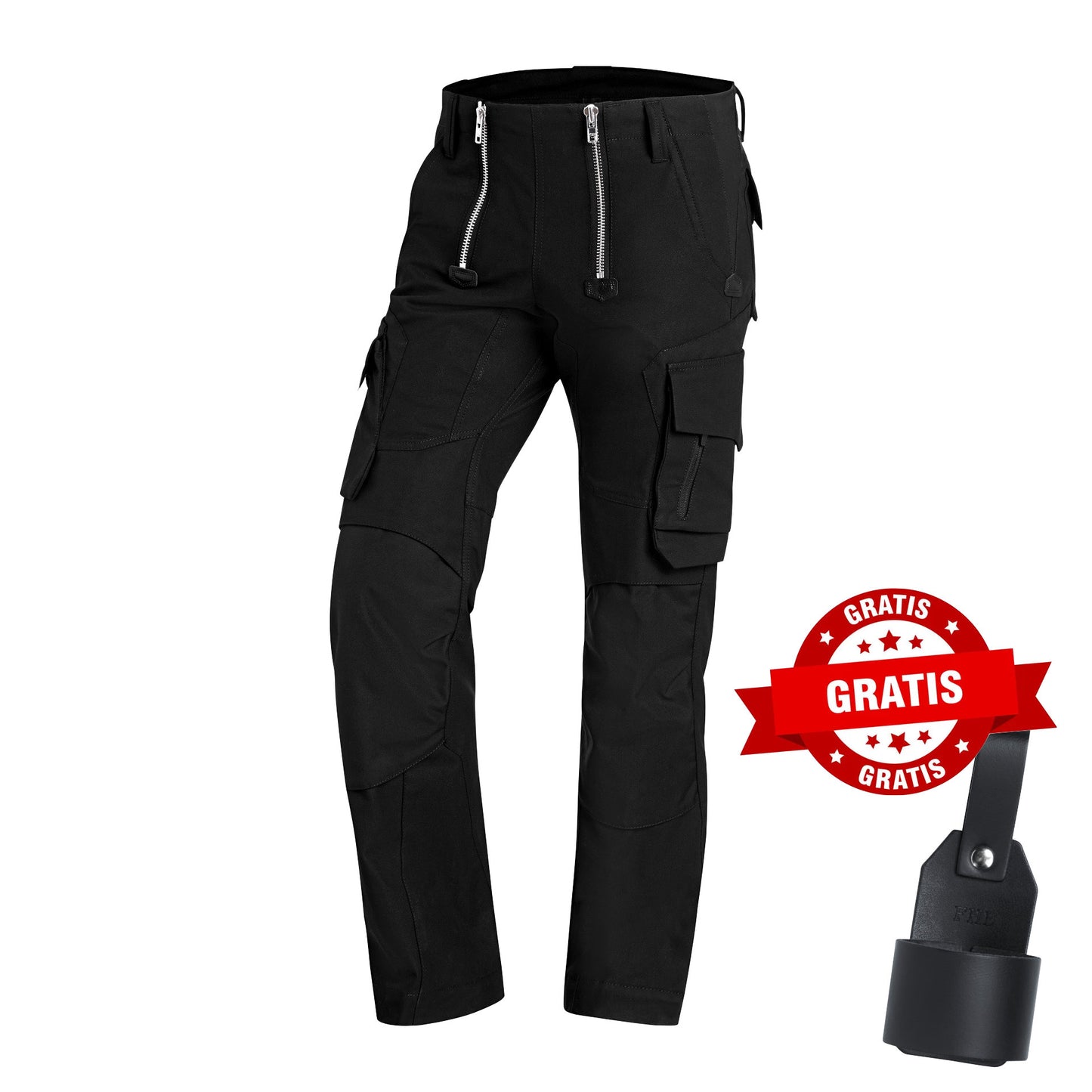 FHB Sebastian Zunfthose Canvas und Cordura Schwarz 11011 + gratis FHB Hammerschlaufe