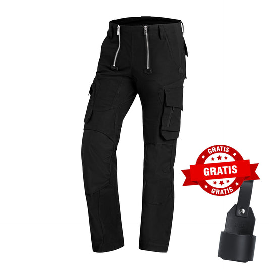 FHB Sebastian Zunfthose Canvas und Cordura Schwarz 11011 + gratis FHB Hammerschlaufe