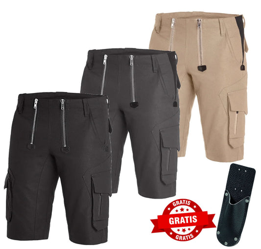 FHB Sascha Zunft-Bermuda Shorts Canvas 11012 + gratis FHB Tristan Messertasche