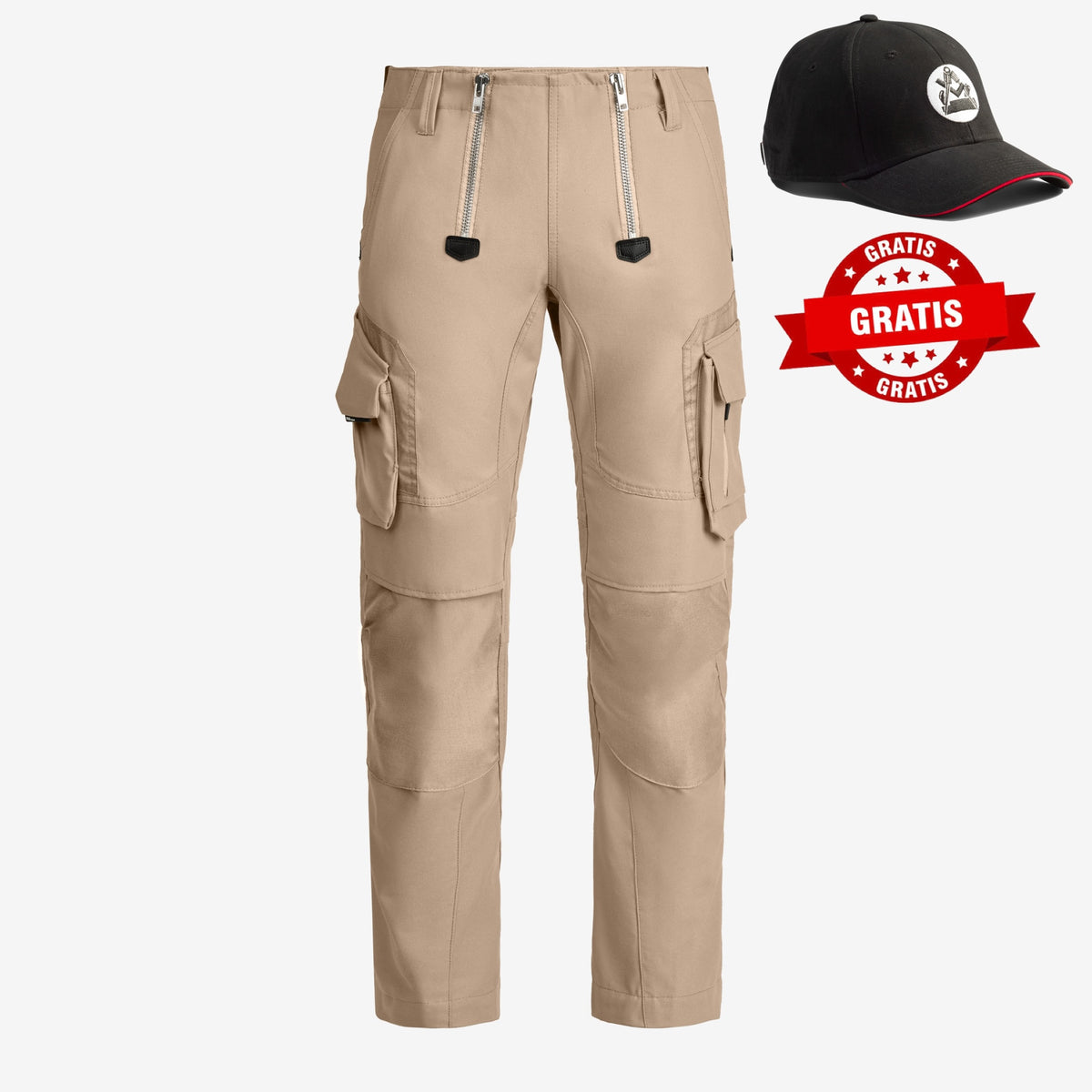 FHB Zunfthose Sebastian Beige 11011 + FHB Tischler Cap