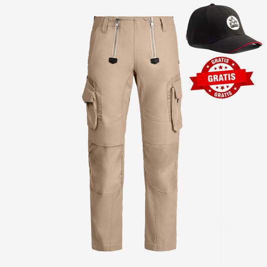 FHB Zunfthose Sebastian Beige 11011 + FHB Tischler Cap