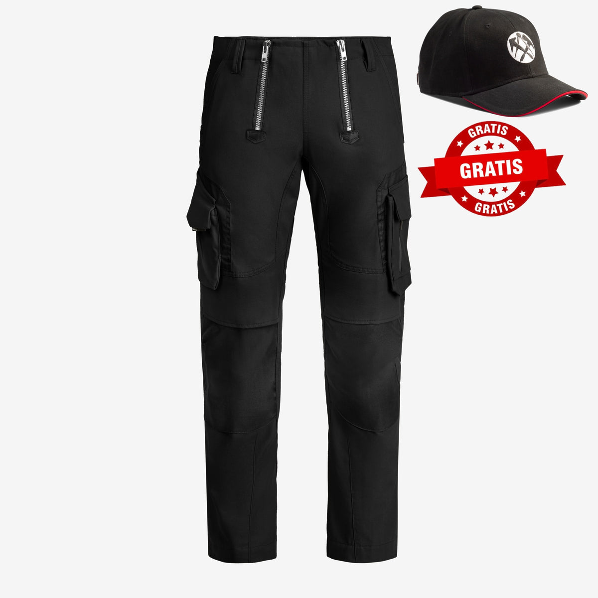 FHB Zunfthose Sebastian Schwarz 11011 + FHB Dachdecker Cap