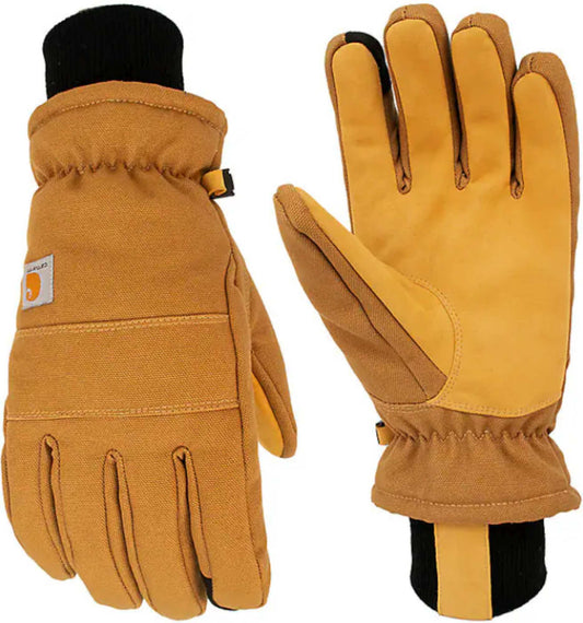 Carhartt Insulated Duck Touch-Sensitive Knit Cuff Handschuhe Braun GL0781M