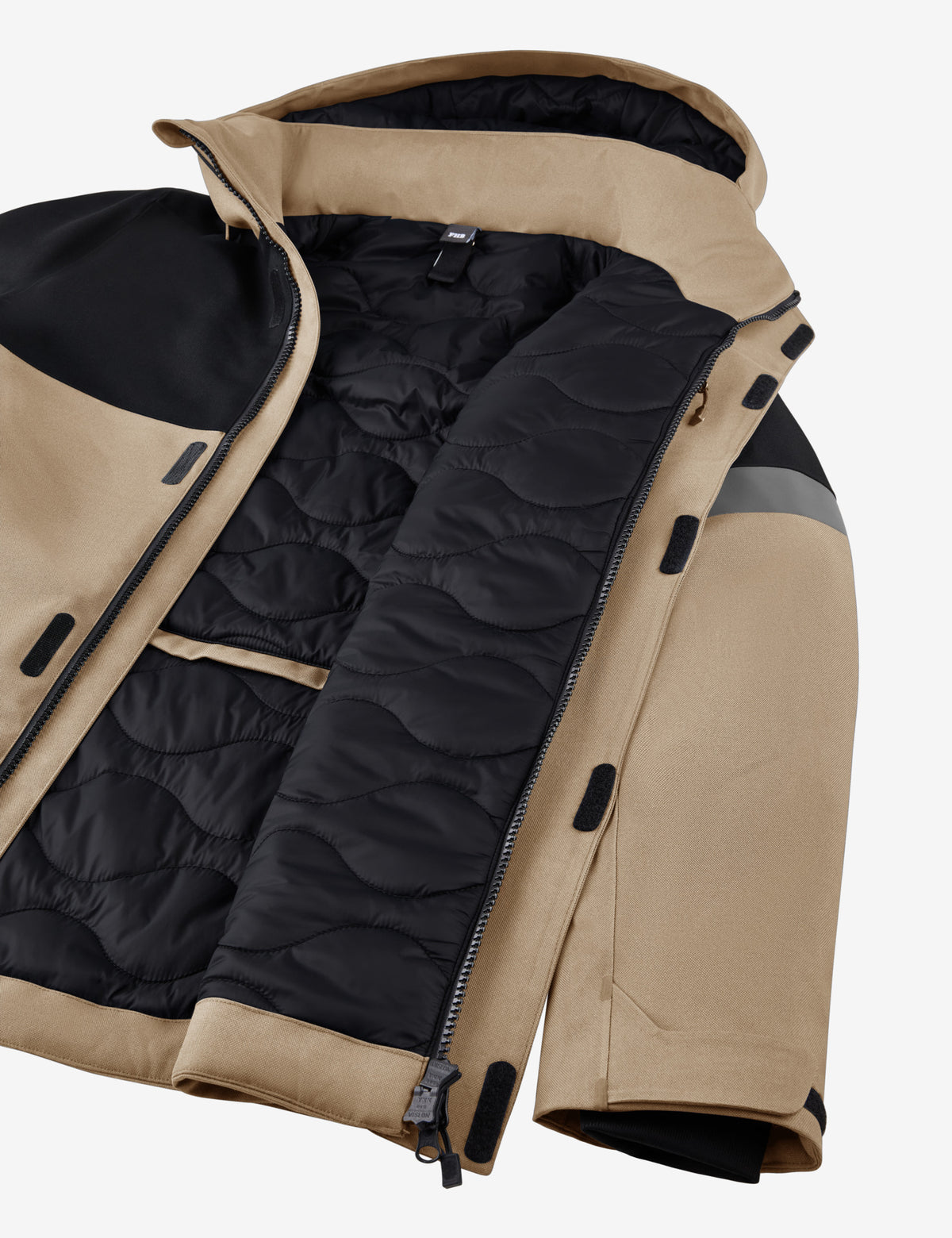 FHB Winterjacke ADRIAN 80236 Beige/Schwarz – Wasserdicht