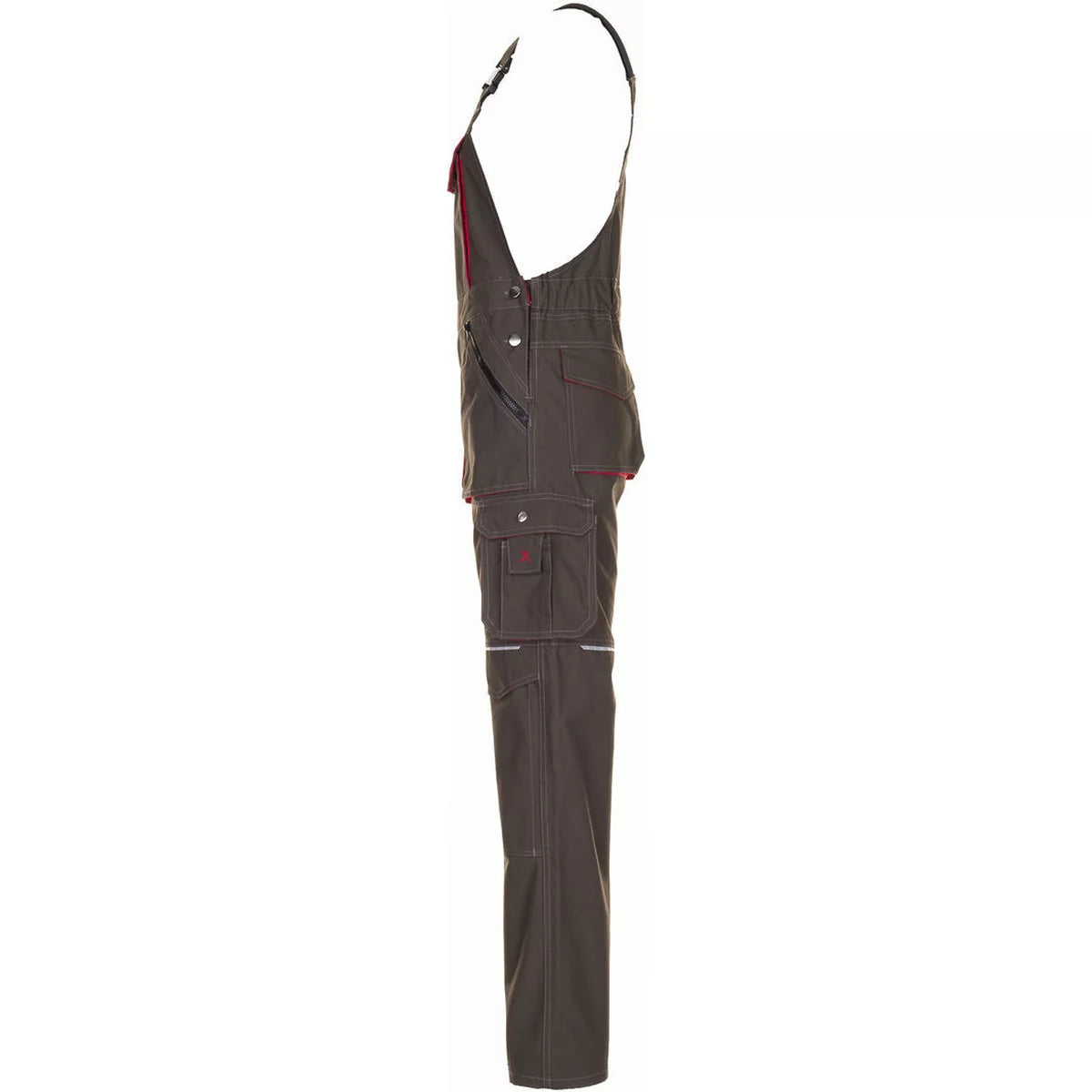 Planam Basalt Latzhose Arbeitshose oliv/rot 2833