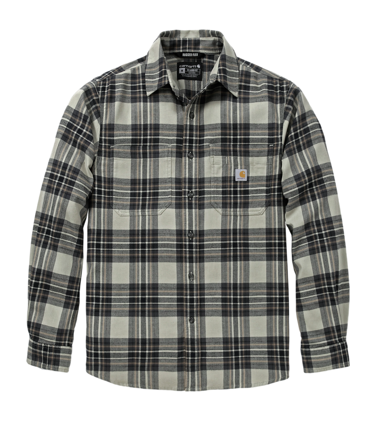Carhartt Hamilton Herren Flanellhemd Grün 107010 – Rugged Flex Relaxed Fit Karohemd
