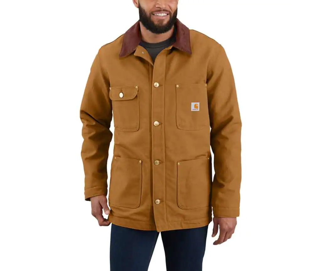 Carhartt Firm Duck Blanket Lined Chore Coat Herren Mantel 103825