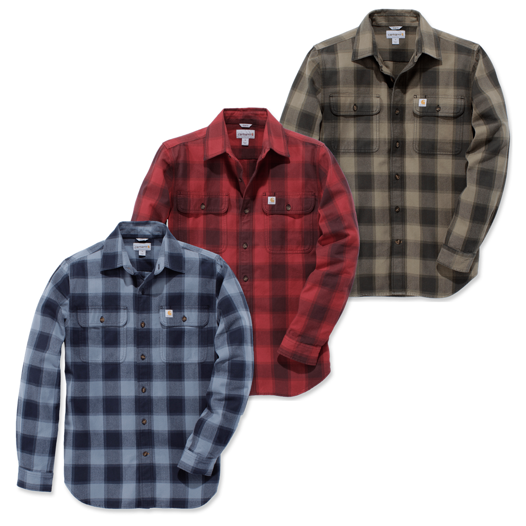 Carhartt Hubbard Flannel Herren Langarmhemd Karohemd 104144