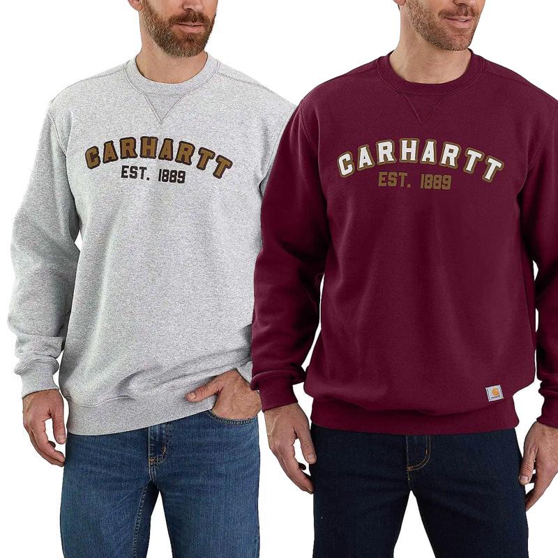 Carhartt Herren Crewneck Sweatshirt mit Carhartt Block Logo Graphic 105613