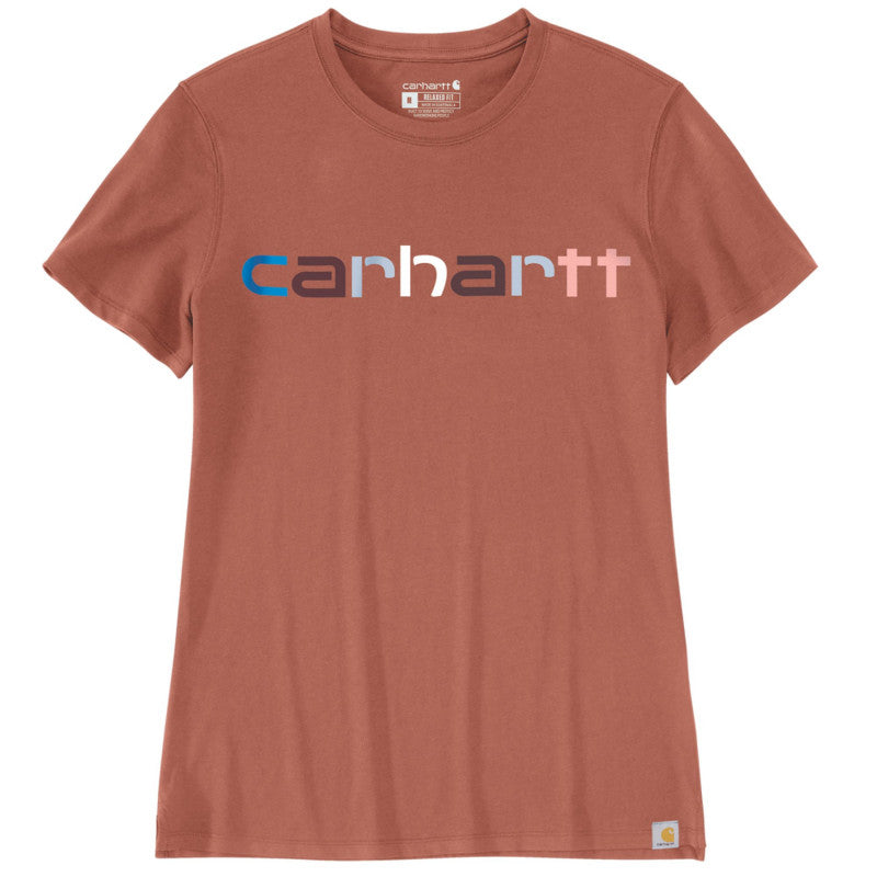 Carhartt Damen T-Shirt mit Carhartt Multi Color Graphic Logo 105764
