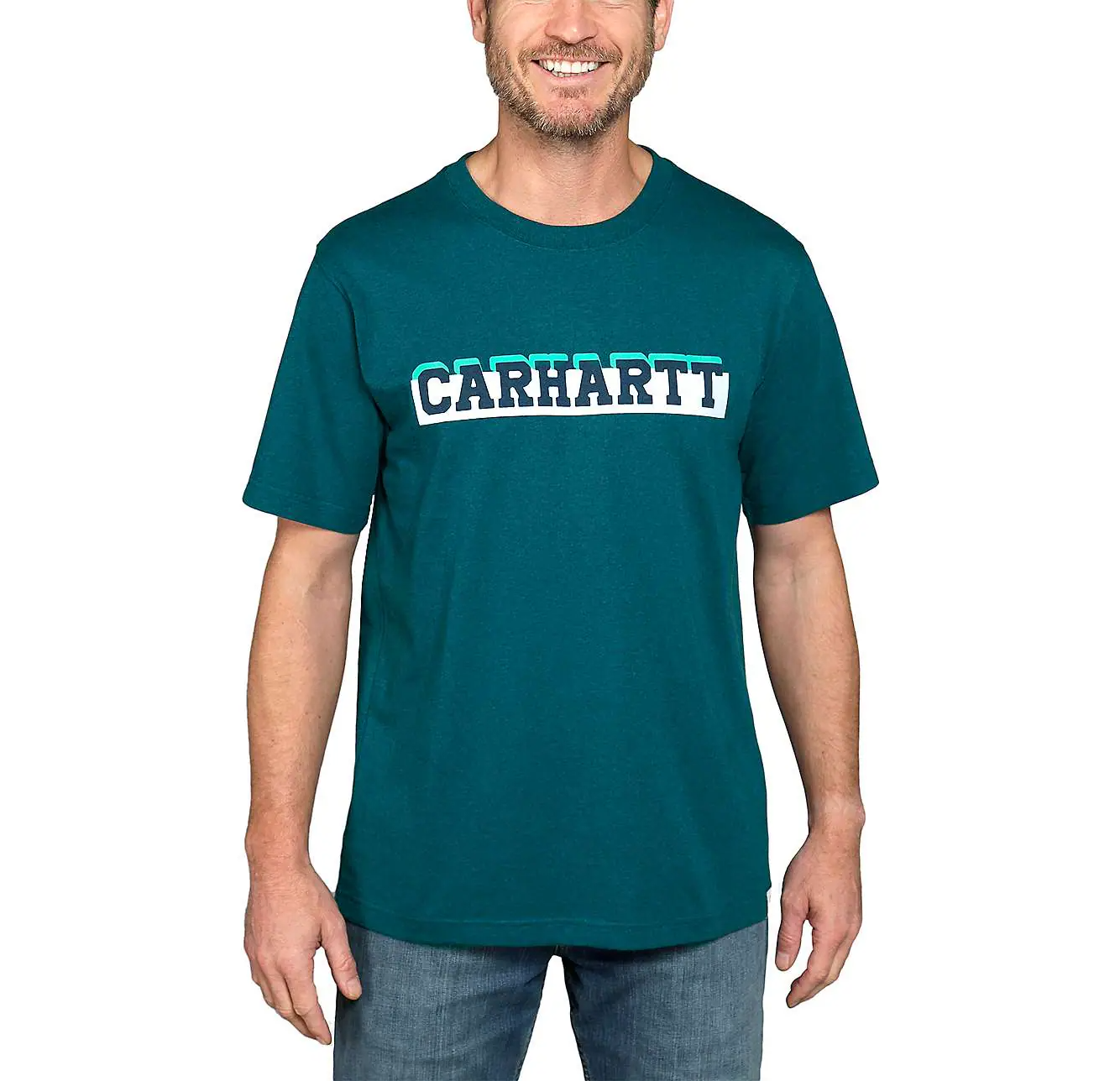 Carhartt Heavyweight Short Sleeve Block Logo Graphic T-Shirt 105909